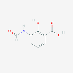 molecular formula C8H7NO4 B13734865 Benzoic acid, 3-(formylamino)-2-hydroxy- 