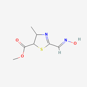 molecular formula C7H10N2O3S B13734869 methyl 2-[(E)-hydroxyiminomethyl]-4-methyl-4,5-dihydro-1,3-thiazole-5-carboxylate 