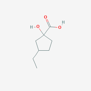 3-Ethyl-1-hydroxycyclopentane-1-carboxylic acid