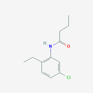molecular formula C12H16ClNO B13734910 N-(5-chloro-2-ethylphenyl)butanamide 