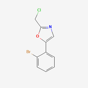 molecular formula C10H7BrClNO B1373493 5-(2-Bromophenyl)-2-(chloromethyl)-1,3-oxazole CAS No. 1094318-23-6