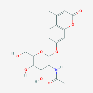 molecular formula C₁₈H₂₁NO₈ B013735 4-Methylumbelliferyl 2-acetamido-2-deoxy-beta-D-galactopyranoside CAS No. 36476-29-6