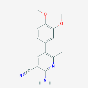 2-Amino-3-cyano-6-methyl-5-(3,4-dimethoxyphenyl)pyridine