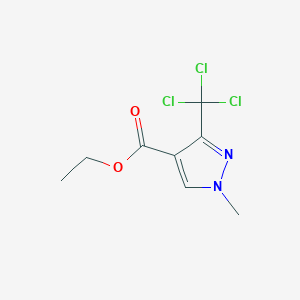 molecular formula C8H9Cl3N2O2 B13735040 Ethyl 1-methyl-3-(trichloromethyl)-1H-pyrazole-4-carboxylate CAS No. 287966-52-3