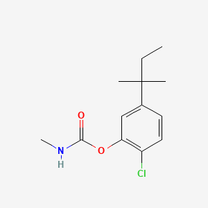 molecular formula C13H18ClNO2 B13735043 [2-chloro-5-(2-methylbutan-2-yl)phenyl] N-methylcarbamate CAS No. 15942-48-0