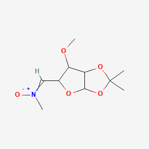 molecular formula C10H17NO5 B13735057 1-(6-methoxy-2,2-dimethyl-3a,5,6,6a-tetrahydrofuro[2,3-d][1,3]dioxol-5-yl)-N-methylmethanimine oxide CAS No. 37797-42-5