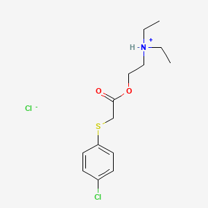 molecular formula C14H21Cl2NO2S B13735092 2-[2-(4-chlorophenyl)sulfanylacetyl]oxyethyl-diethylazanium;chloride CAS No. 35859-44-0