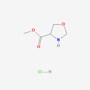 molecular formula C5H10ClNO3 B13735122 Methyl 1,3-oxazolidine-4-carboxylate;hydrochloride 