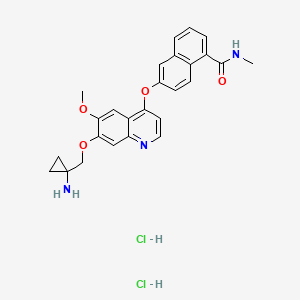 molecular formula C26H27Cl2N3O4 B13735125 E 3810 dihydrochloride 