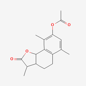 molecular formula C17H20O4 B13735217 Desmotroposantonine, acetate CAS No. 14794-69-5