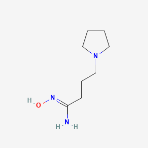 molecular formula C8H17N3O B13735268 N'-Hydroxy-4-(pyrrolidin-1-yl)butanimidamide 