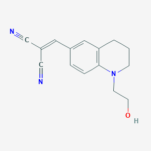 Propanedinitrile, ((1,2,3,4-tetrahydro-1-(2-hydroxyethyl)-6-quinolinyl)methylene)-