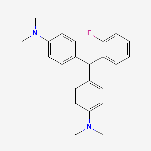 molecular formula C23H25FN2 B13735338 Benzenamine,4,4'-[(2-fluorophenyl)methylene]bis[N,N-dimethyl- 