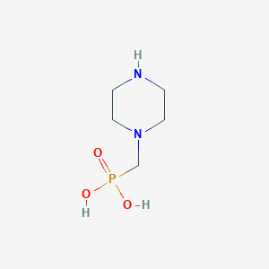 molecular formula C5H13N2O3P B13735342 [(Piperazin-1-yl)methyl]phosphonic acid CAS No. 374776-59-7