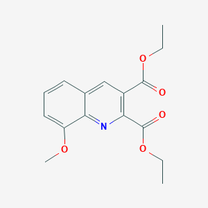 molecular formula C16H17NO5 B13735356 Diethyl 8-methoxyquinoline-2,3-dicarboxylate 