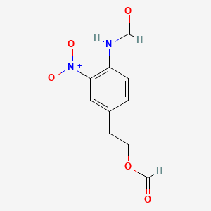 molecular formula C10H10N2O5 B13735359 N-[4-[2-(Formyloxy)ethyl]-2-nitrophenyl]-formamide 