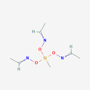 molecular formula C7H15N3O3Si B13735423 Tris(acetaldehyde) O,O',O''-(methylsilylidyne)trioxime CAS No. 14235-72-4