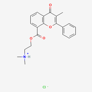 molecular formula C21H22ClNO4 B13735477 Dimethylaminoethyl 3-methylflavone-8-carboxylate hydrochloride CAS No. 3468-03-9