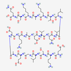 molecular formula C94H163N27O35 B13735502 L-Glutamine, L-a-glutamyl-L-lysyl-L-seryl-L-leucylglycyl-L-a-glutamyl-L-alanyl-L-a-aspartyl-L-lysyl-L-alanyl-L-a-aspartyl-L-valyl-L-asparaginyl-L-valyl-L-leucyl-L-threonyl-L-lysyl-L-alanyl-L-lysyl-L-s 
