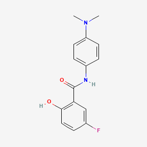 molecular formula C15H15FN2O2 B13735579 N-(4-(Dimethylamino)phenyl)-5-fluoro-2-hydroxybenzamide 