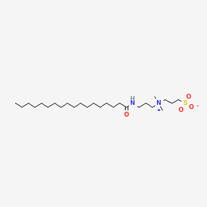 molecular formula C26H54N2O4S B13735592 Dimethyl(3-stearamidepropyl)(3-sulphonatopropyl)ammonium CAS No. 20284-67-7