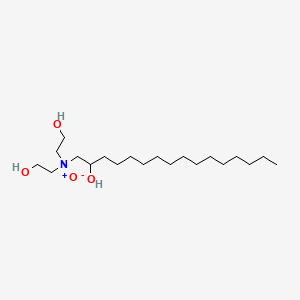molecular formula C20H43NO4 B13735598 N-(2-Hydroxyhexadecyl)diethanolamine oxide CAS No. 28865-36-3