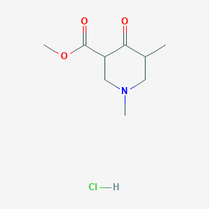 molecular formula C9H16ClNO3 B13735604 Methyl 1,5-dimethyl-4-oxopiperidine-3-carboxylate;hydrochloride 