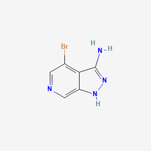 molecular formula C6H5BrN4 B1373567 4-Bromo-1H-pyrazolo[3,4-c]pyridin-3-amine CAS No. 870244-35-2