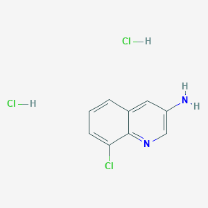 molecular formula C9H9Cl3N2 B13735681 3-Amino-8-chloroquinoline dihydrochloride 