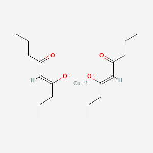 molecular formula C18H30CuO4 B13735764 Bis(nonane-4,6-dionato-O,O')copper CAS No. 17653-76-8