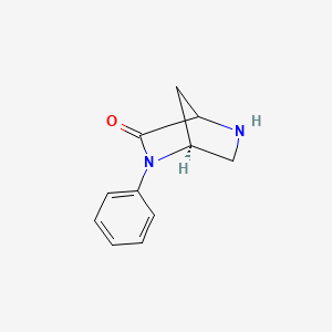 molecular formula C11H12N2O B13735802 (1S,4S)-2-Phenyl-2,5-diazabicyclo[2.2.1]heptan-3-one 