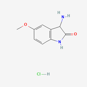 B1373582 3-Amino-5-methoxy-1,3-dihydro-2H-indol-2-one hydrochloride CAS No. 1268971-48-7