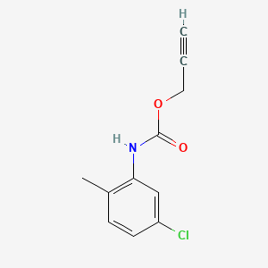molecular formula C11H10ClNO2 B13735820 prop-2-ynyl N-(5-chloro-2-methylphenyl)carbamate CAS No. 32496-40-5