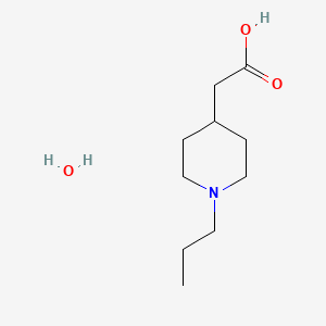 molecular formula C10H21NO3 B1373583 (1-Propyl-4-piperidinyl)acetic acid hydrate CAS No. 1269054-30-9