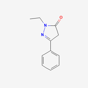 molecular formula C11H12N2O B1373585 1-ethyl-3-phenyl-4,5-dihydro-1H-pyrazol-5-one CAS No. 1250786-93-6