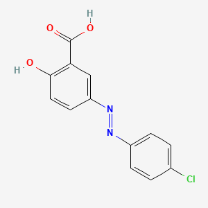 molecular formula C13H9ClN2O3 B13735874 5-[(4-Chlorophenyl)azo]salicylic acid CAS No. 21461-12-1