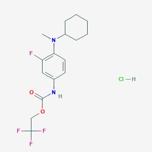 B1373591 2,2,2-trifluoroethyl N-{4-[cyclohexyl(methyl)amino]-3-fluorophenyl}carbamate hydrochloride CAS No. 1315366-48-3