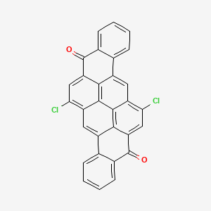 molecular formula C30H12Cl2O2 B13735954 8,16-Pyranthrenedione, 6,14-dichloro- CAS No. 33860-91-2