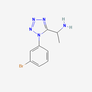 1-[1-(3-bromophenyl)-1H-1,2,3,4-tetrazol-5-yl]ethan-1-amine