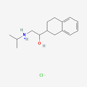 molecular formula C15H24ClNO B13736021 2-Naphthalenemethanol, 1,2,3,4-tetrahydro-alpha-((isopropylamino)methyl)-, hydrochloride CAS No. 14434-31-2