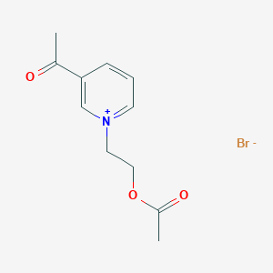 molecular formula C11H14BrNO3 B13736044 1-(2-Acetoxyethyl)-3-acetylpyridinium bromide 