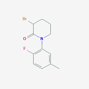 3-Bromo-1-(2-fluoro-5-methylphenyl)piperidin-2-one