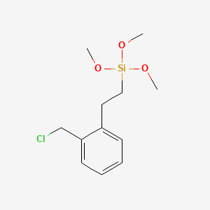 molecular formula C12H19ClO3Si B13736083 Silane, [2-[2-(chloromethyl)phenyl]ethyl]trimethoxy- CAS No. 42861-95-0