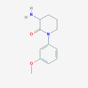 molecular formula C12H16N2O2 B1373611 3-Amino-1-(3-methoxyphenyl)piperidin-2-one CAS No. 1315365-05-9