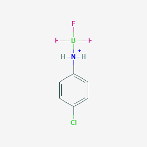 molecular formula C6H6BClF3N B13736113 Boron, (4-chlorobenzenamine-kappaN)trifluoro-, (T-4)- CAS No. 4084-48-4