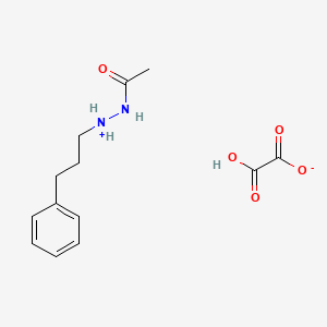 molecular formula C13H18N2O5 B13736176 acetamido(3-phenylpropyl)azanium;2-hydroxy-2-oxoacetate CAS No. 15139-11-4