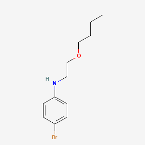 molecular formula C12H18BrNO B1373619 4-bromo-N-(2-butoxyethyl)aniline CAS No. 1247746-11-7