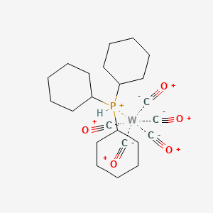 molecular formula C23H34O5PW+ B13736191 Tungsten,pentacarbonyl(tricyclohexylphosphine)- CAS No. 18474-91-4
