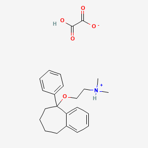 molecular formula C23H29NO5 B13736205 dimethyl-[2-[(5-phenyl-6,7,8,9-tetrahydrobenzo[7]annulen-5-yl)oxy]ethyl]azanium;2-hydroxy-2-oxoacetate CAS No. 40494-48-2