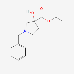 molecular formula C14H19NO3 B1373627 Ethyl 1-benzyl-3-hydroxypyrrolidine-3-carboxylate CAS No. 1274104-61-8
